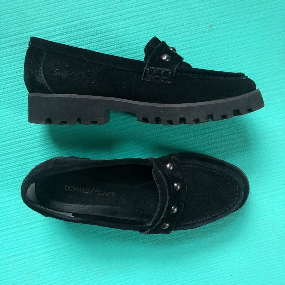 Donald Pliner suede loafers